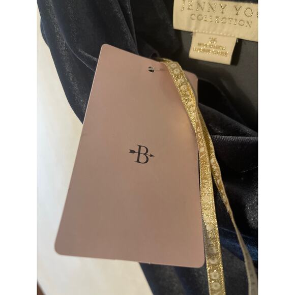 Jenny Yoo Collection NWT Plus Size Formal Crush Velvet Blue Size 26 Dress - Picture 5 of 9